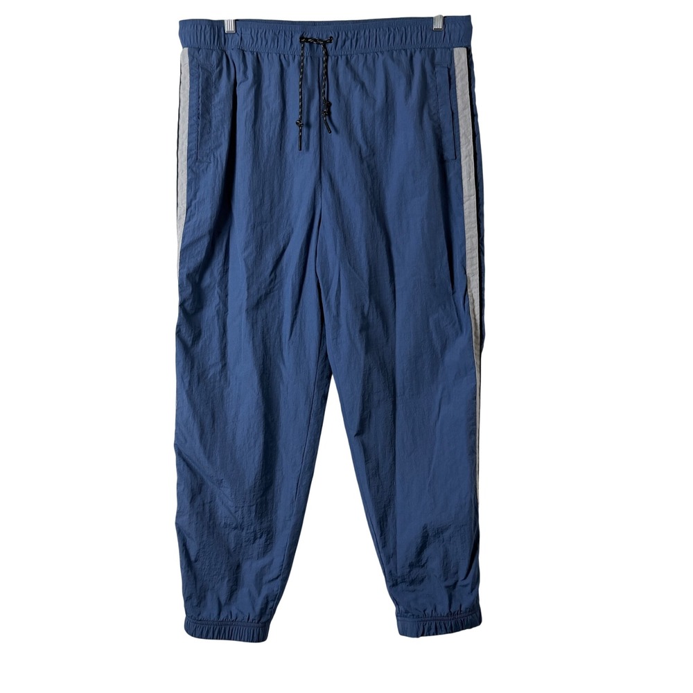Aeropostale Jogger Pants Men XL Blue Windbreaker Track Side Stripe Mesh Lined